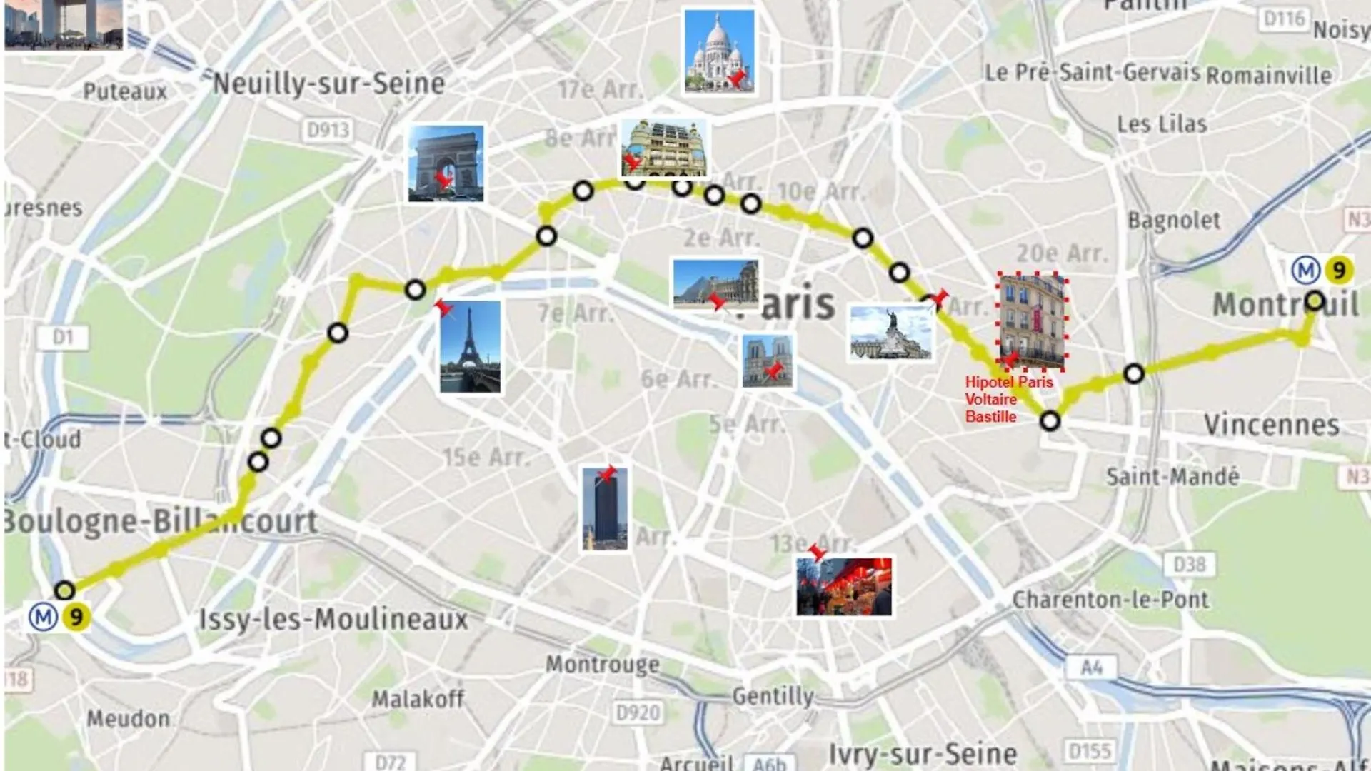 Hipotel Voltaire Bastille Hotell
